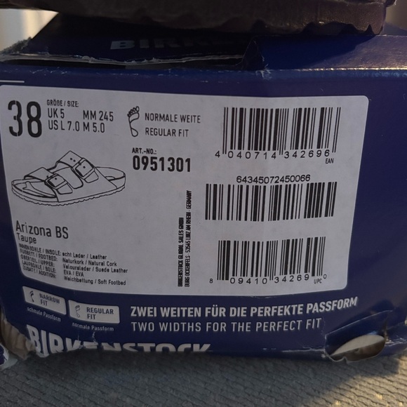 Birkenstock Arizona Sandals Taupe size 38 - Picture 4 of 4